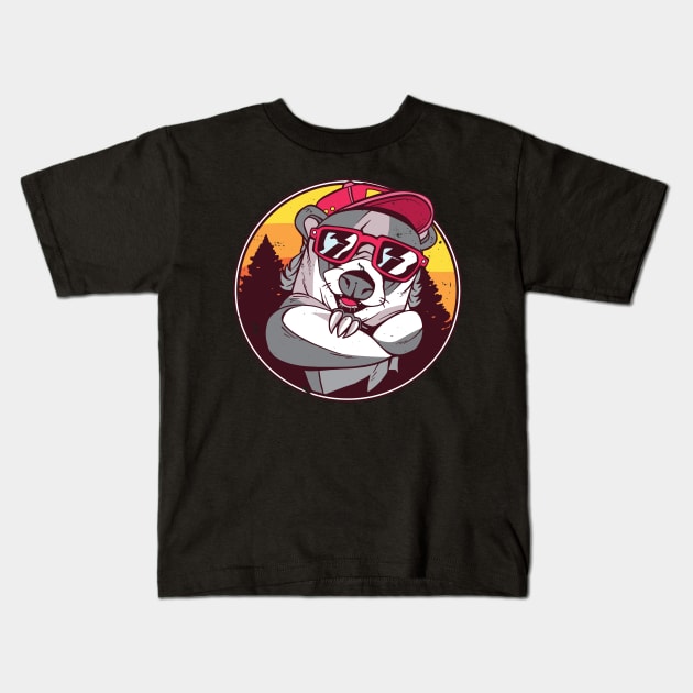 Funny Wilderness Badger Kids T-Shirt by BamBam